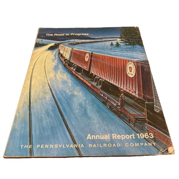 1963 Pennsylvania Railroad Company Annual Shareholders Report Vintage PRR - Picture 1 of 9